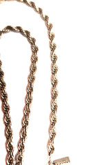 Vintage Revlon Rope Twisted Chain Necklace 18″ Silver Tone Costume 4mm Wide GUC