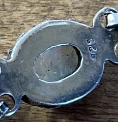 Vintage Moonstone Sterling Silver Bracelet 8.5 In. 24.9-grams 5 Stones