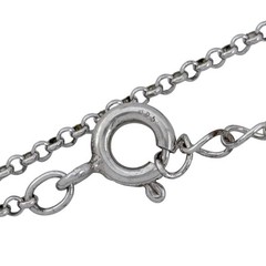 Vintage Sterling Silver 925 Rolo Link Chain Necklace 16″-18″