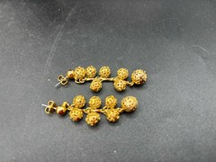 Vtg Monet Avon Gold Tone Filigree Ball Orb Bracelet, Necklace Dangle Earrings