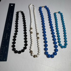 4pcs VTG Costume Jewelry Necklaces Lot #11 1970’s & 1980’s