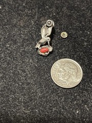 Vintage WJ Southwest Sterling Silver Red Coral Earring & Faceted Pink Opal Lot