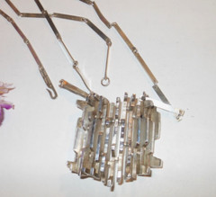 VTG REY URBAN Aage FAUSING DENMARK MODERN NECKLACE 925 STERLING SILVER 99g