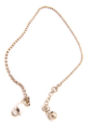 VTG STERLING SILVER BALL CHAIN ANKLE BRACELET ITALY SIGNED AGI 9 1/4”