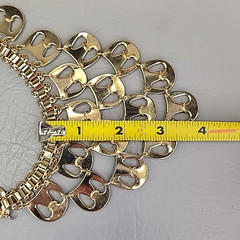 Vintage Waterfall Necklace Gold Tone Book Chain 15.5″