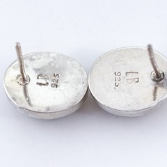 Vintage Sterling Silver 925 Brown Faceted Smoky Quartz Stud Earrings