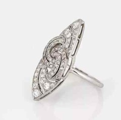 Art Deco 2.90Ct Round Cut lab Created Diamond 925 Silver Anniversary Gift Ring