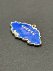 Vintage Sterling Silver Nassau Bahamas Enamel Charm G7