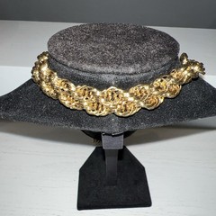 Signed Monet Open End Double Tassel Necklace Belt 36”