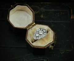 1.00 Ct Art Deco Style Lab-Created Diamond Engagement Wwdding Ring In 925 Silver