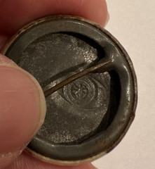 Antique 1″ Celluloid Portrait Pin Back Button Woman Portrait C -Clasp c 1920
