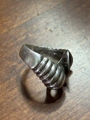 Vintage Taxco Statement Ring Sterling 925 Chunky 13.5g Brutalist Modernist 8.5