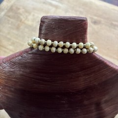 Vintage Elephant Necklace 32” Beaded Chain Celluloid Man Made