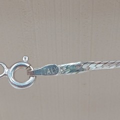 925 Italy Herringbone Necklace 18in Sterling Silver 2g Flat Sleek Unisex Chain