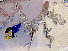 Vintage Sterling Silver Summer Ocean Sea Water Sports, Scuba Divers, Pirates!
