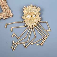 Schiaparelli vintage Eye Tassel brooch Brooch Pin WITH BOX