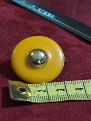 Vintage Mode-Art (ART ©) Bold Orange Statement Earrings – Retro Discs