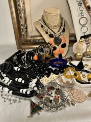 Boho Jewelry Lot 100 Pc. All Wearable Vintage And Modern