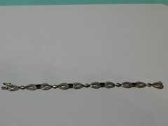 Vintage Stunning FAS .925 Sterling & Blue Stone Bracelet in Good Cond.