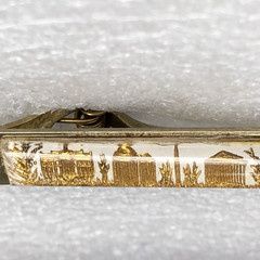 U.S. Capitol Cufflinks & Tie Bar Set Washington D.C. Gold Relief – Vintage
