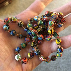 Vintage Murano Millefiori – Venetian Art Glass, Brass 26 in. Beautiful