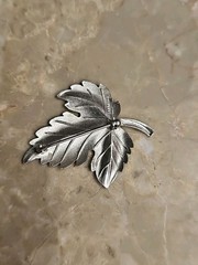 Tiffany & Co. Sterling Silver Maple Leaf Brooch