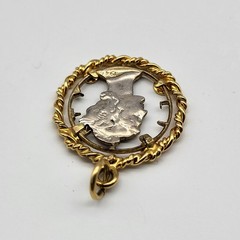 1940’s Mercury Silver Dime Cut-Out Pendant Vintage Goddess Toga