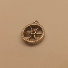 3 Western Sterling Silver Charms – Bull head / Chaps / Wheel / Wagon
