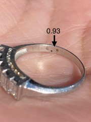Estate Platinum 0.93TCW VS/F Quality Natural Emerald Diamonds Five Stone Ring