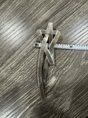 VINTAGE STERLING SILVER MODERNIST LARGE STAR BROOCH AND PEDANT