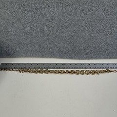 Vintage Erwin Pearl Modernist Deco Gold Tone Heavy Link Necklace 18″ Long READ