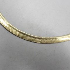 Vintage Flat Chain Necklace Gold Tone Classic 24 Inch