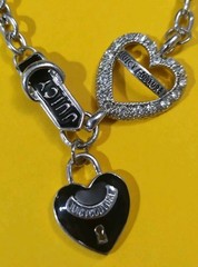Vintage Juicy Couture Bracelet Black And Silver Charms