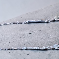 Antique Paste And Sterling Silver With Sparkling Paste Art Deco
