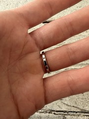 Art Deco 40s Sterling And Spinel Stone Ring Size 5 Wedding Band