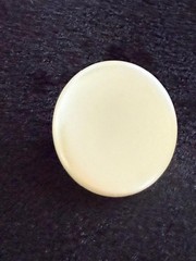 OOAK Ivory Plastic Disc Brooch Upcycled Vintage Earring Pin 1.5″
