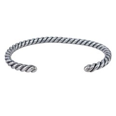 Southwest Twisted Wire Cuff Bracelet | Vintage Sterling Silver 925 | 6.5″