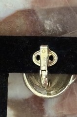 Trifari Signed Clip Earrings Vintage Brushed Gold