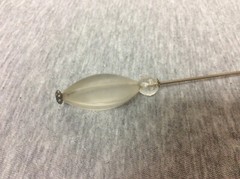 Vintage Art Deco Style Lucite Hat Pin Lot of 2
