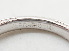 $12K VERRAGIO GIA CERT VS1 Pear FANCY INTENSE YELLOW Diamond 14k White Gold Ring