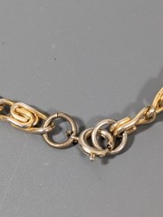 Vintage Gold Tone Snail Byzantine Chain Necklace Classic MCM 18.5 in