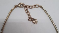 Vintage Signed Carol Lee Rhinestone Flower Pendant Necklace