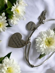 VTG .925 If God Brings You To It, He Will Bring You Through It Charm Bracelet