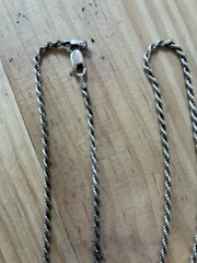 12.80g Vintage Sterling Silver 925 Rope Chain Necklace 20 in M