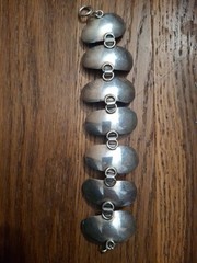 Silver Modernist Amber Big Baltic Bracelet Brutalist Abstract Design Artisan