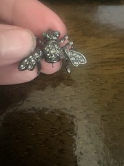 Joan Rivers Vintage Interchangeable Bee Brooch With 9 Colored Bottoms