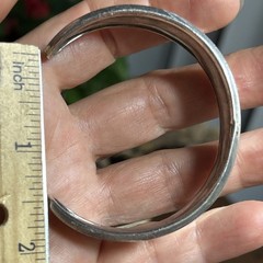 54. Vintage BOMA 925 Sterling Concave 21mm wide Cuff Bracelet 20.9g, 6 3/8″