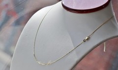10k yellow gold necklace 18.0″ diamond cut mariner link chain vintage 1.6gr