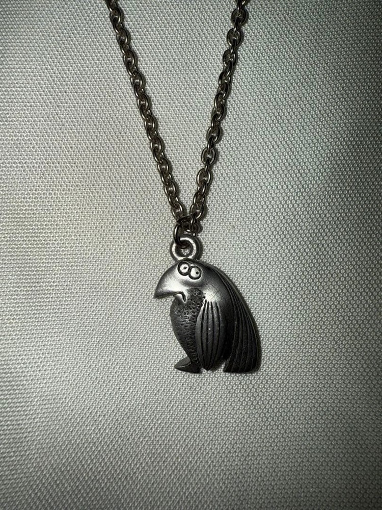 Pewter Penguin Necklace Not specified Used