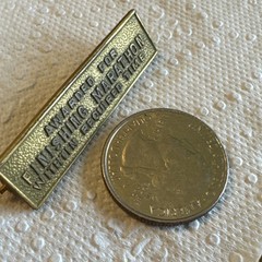 VTG Style Awarded For Finishing Marathon Within Required Time Bar Lapel Brooch